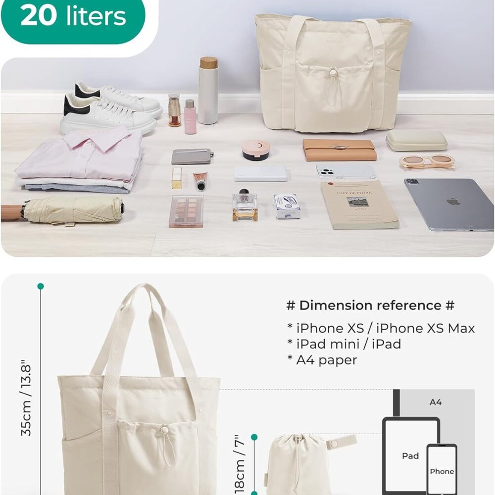 Foldable Tote Bag Polyester Lightweight Travel Wo… - image 3